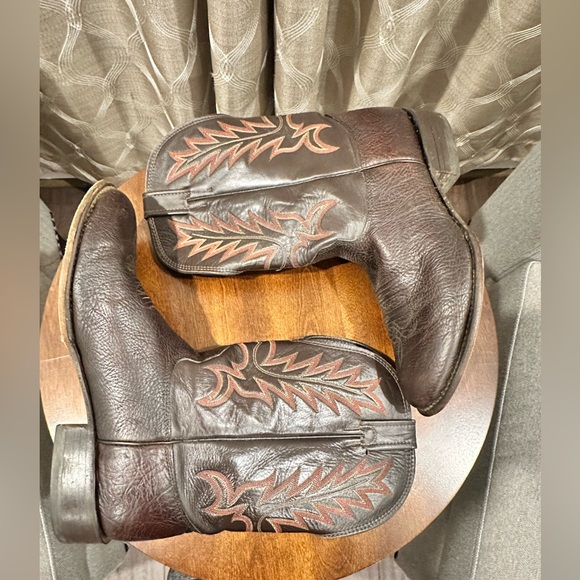 Larry Mahan Men’s Brown Genuine Cowboy Western Boots / Shoes Men's Size: 12D - Picture 6 of 13